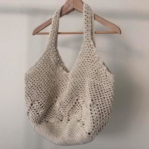 Handmade crochet shoulder bag